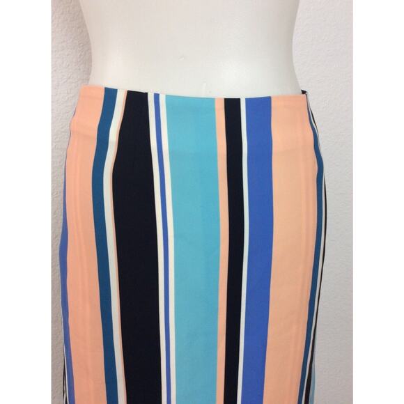 Opening Ceremony Skirt Striped Draped Zip Front Knee Length - Picture 5 of 8